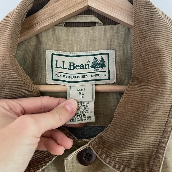 Vintage L.L. Bean Khaki Chore Coat - XL - Picture 5 of 6